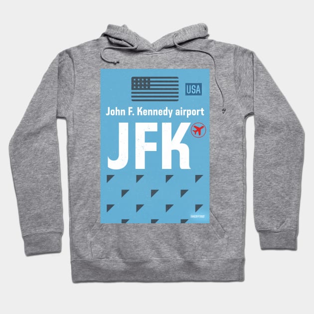 JFK New York airport code Hoodie by Woohoo